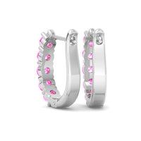 0.70 carat round pink sapphire earrings Nicole Nicole round pink sapphire earrings DCGEMMES