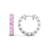 Linda 1.20 carat round pink sapphire earrings Linda round pink sapphire earrings DCGEMMES