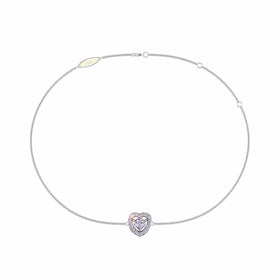 Bracelet diamant rond 0.25 carat Giulia coeur