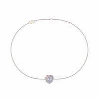 Bracelet diamant rond 0.65 carat Giulia coeur Bracelet Giulia coeur diamant rond DCGEMMES I SI Or Blanc 18 carats