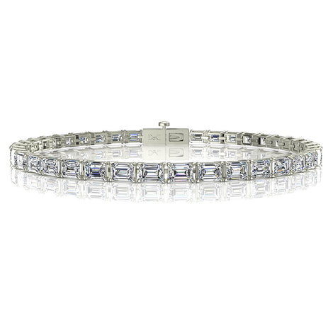 Paulania emerald diamond bracelet 8.30 carats Paulania emerald diamond bracelet DCGEMMES H VS 18 carat white gold