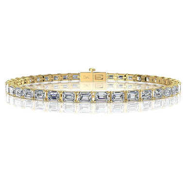 Bracelets femme or jaune et blanc diamant, Fabrication Française
