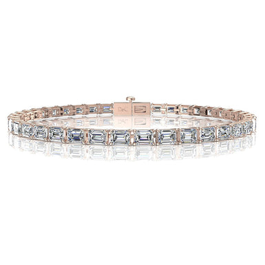 Bracelet diamants Émeraudes 8.30 carats Paulania H / VS / Or Rose 18 carats