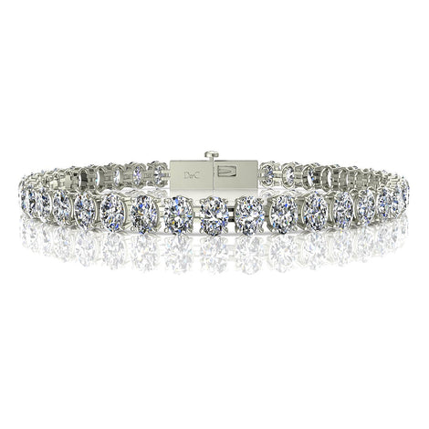 Marina oval diamond bracelet 12.20 carats Marina oval diamond bracelet DCGEMMES H VS 18 carat White Gold