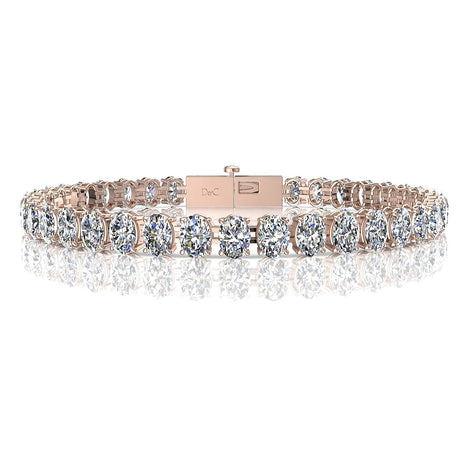 Marina oval diamond bracelet 12.20 carats Marina oval diamond bracelet DCGEMMES H VS 18 carat pink gold