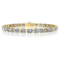 Bracelet diamants ovales 9.20 carats Masha Bracelet Masha diamants ovales DCGEMMES H VS Or Jaune 18 carats