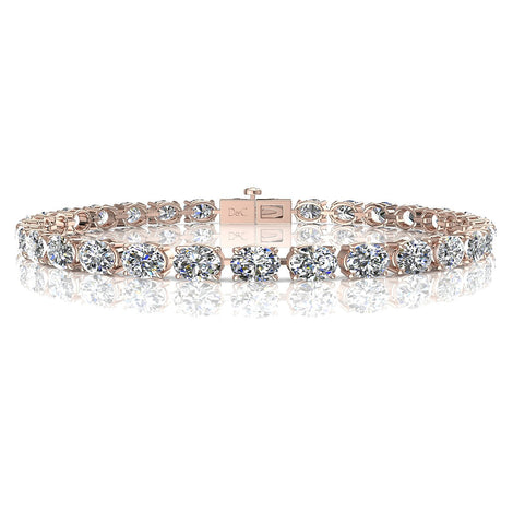 Bracelet diamants ovales 9.20 carats Masha Bracelet Masha diamants ovales DCGEMMES H VS Or Rose 18 carats