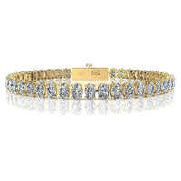 Bracelet diamants ovales 9.40 carats Marina Bracelet Marina diamants ovales DCGEMMES H VS Or Jaune 18 carats