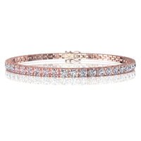 Bracelet diamants ronds 7.00 carats Cobee Bracelet Cobee diamants ronds DCGEMMES I SI Or Rose 18 carats