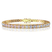 Bracelet diamants ronds 9.00 carats Cobee Bracelet Cobee diamants ronds DCGEMMES I SI Or Jaune 18 carats