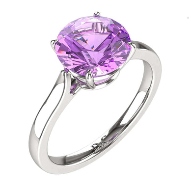 订婚戒指紫水晶圆形 2.00 克拉 Capucine