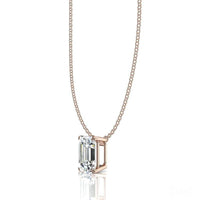 0.30 carat Elena Emerald Diamond Pendant Elena Emerald Diamond Necklace DCGEMMES