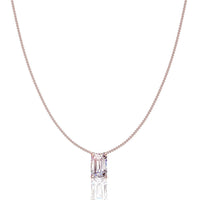 0.30 carat Elena Emerald Diamond Pendant Elena Emerald Diamond Necklace DCGEMMES I SI 18K Rose Gold