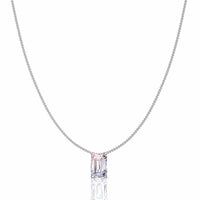 0.40 carat Elena Emerald Diamond Pendant Elena Emerald Diamond Necklace DCGEMMES I SI 18K White Gold
