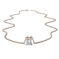 0.70 carat Elena Emerald Diamond Pendant Elena Emerald Diamond Necklace DCGEMMES