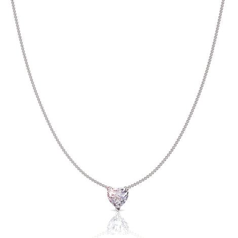Heart diamond pendant 0.30 carat Citere Necklace Citere diamond heart DCGEMMES I SI 18 carat White Gold