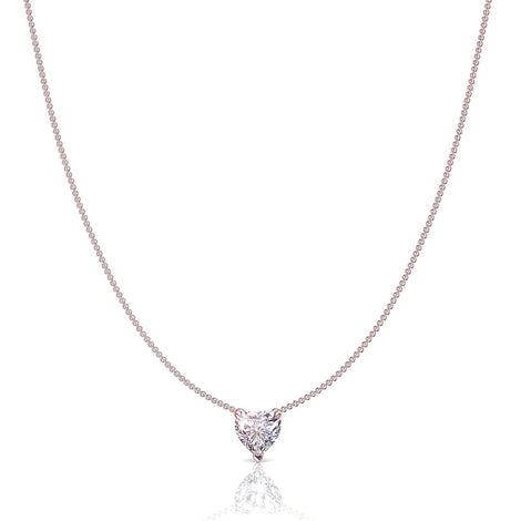 Heart diamond pendant 0.30 carat Citere Necklace Citere diamond heart DCGEMMES I SI 18 carat Rose Gold
