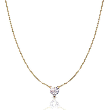 Heart diamond pendant 0.50 carat Citere Necklace Citere diamond heart DCGEMMES I SI 18 carat Yellow Gold