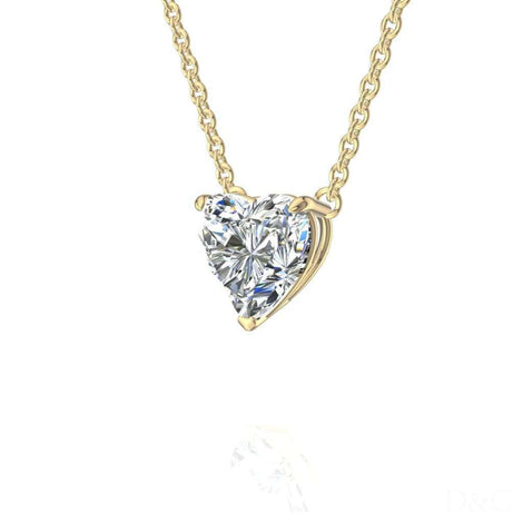 Heart diamond pendant 0.50 carat Citere Necklace Citere diamond heart DCGEMMES