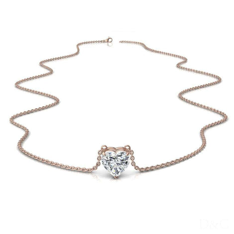 Heart diamond pendant 0.90 carat Citere Necklace Citere diamond heart DCGEMMES