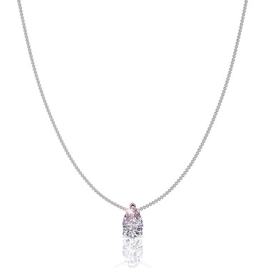 Pendentif diamant poire 0.30 carat Sirena I / SI / Or Blanc 18 carats