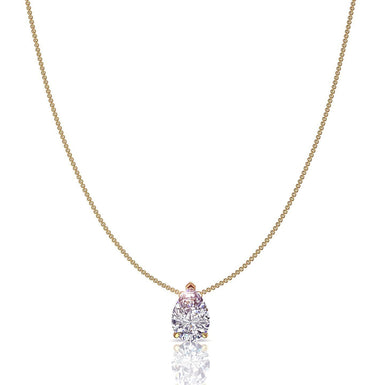 Pendentif diamant poire 0.30 carat Sirena I / SI / Or Jaune 18 carats