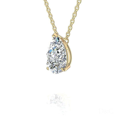 Pendentif diamant poire 0.30 carat Sirena I / SI / Or Jaune 18 carats