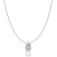 Pendentif diamant poire 0.30 carat Sirena Collier Sirena diamant poire DCGEMMES I SI Or Rose 18 carats