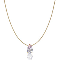 Pendentif diamant poire 0.40 carat Sirena Collier Sirena diamant poire DCGEMMES I SI Or Jaune 18 carats