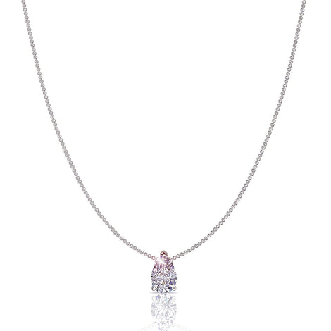 Pear diamond necklace 0.90 carat Sirena Sirena pear diamond necklace DCGEMMES I SI 18 carat White Gold