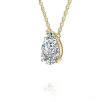 Sirena pear diamond pendant 1.00 carat Sirena pear diamond necklace DCGEMMES