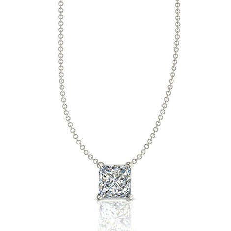 Pendentif diamant princesse 0.30 carat Aura Collier Aura diamant princesse DCGEMMES   