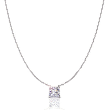 Pendentif diamant princesse 0.30 carat Aura I / SI / Or Blanc 18 carats