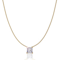 Pendentif diamant princesse 0.30 carat Aura Collier Aura diamant princesse DCGEMMES I SI Or Jaune 18 carats