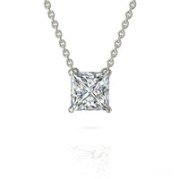 0.50 Carat Aura Princess Diamond Pendant Aura Princess Diamond Necklace DCGEMMES