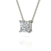 Pendentif diamant princesse 0.90 carat Aura Collier Aura diamant princesse DCGEMMES   