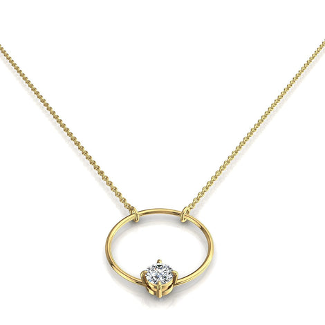 Bella round diamond pendant 0.30 carat Bella round diamond necklace DCGEMMES