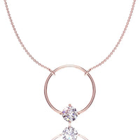 Bella round diamond pendant 0.30 carat Bella round diamond necklace DCGEMMES I SI 18 carat Rose Gold