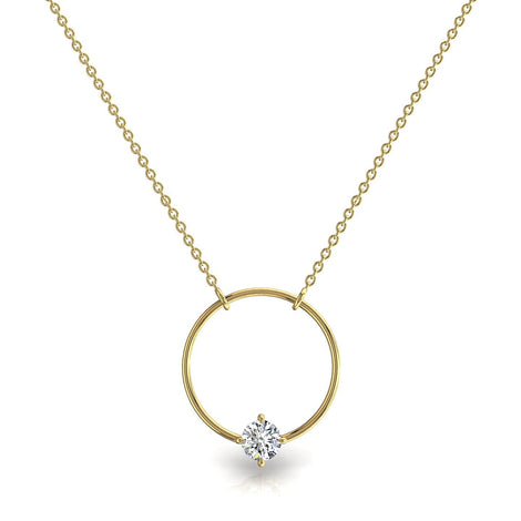 Bella round diamond pendant 0.40 carat Bella round diamond necklace DCGEMMES