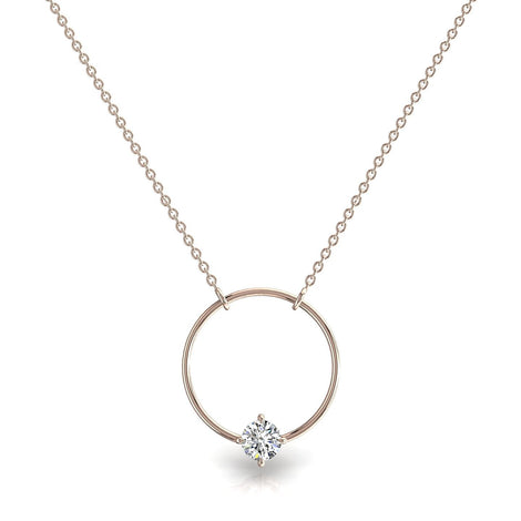 Bella round diamond pendant 0.40 carat Bella round diamond necklace DCGEMMES