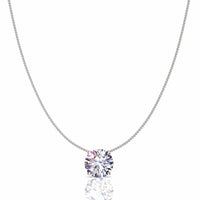 Round diamond pendant 0.40 carat Carillon Round diamond carillon necklace DCGEMMES I SI 18 carat White Gold