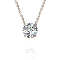0.40 carat round diamond pendant Carillon Round diamond carillon necklace DCGEMMES