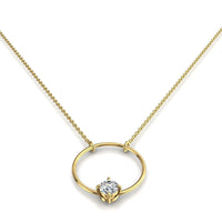 Bella round diamond pendant 0.50 carat Bella round diamond necklace DCGEMMES
