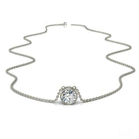 Carline round diamond pendant 0.60 carat Carline round diamond necklace DCGEMMES