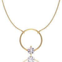 Bella round diamond pendant 0.70 carat Bella round diamond necklace DCGEMMES I SI 18 carat Yellow Gold