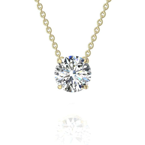 1.00 carat round diamond pendant Carillon Round diamond carillon necklace DCGEMMES