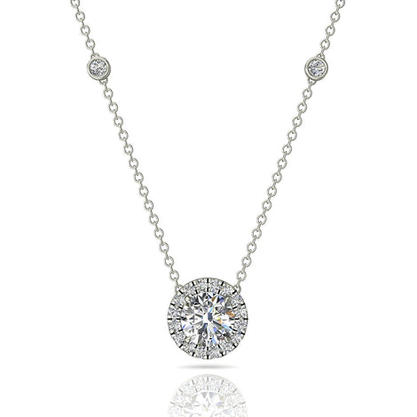 Pendentif diamant rond 1.10 carat Emilia Collier Emilia diamant rond DCGEMMES   