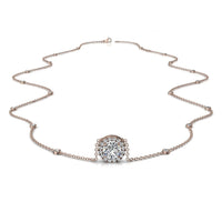 Emilia 1.30 carat round diamond pendant Emilia round diamond necklace DCGEMMES
