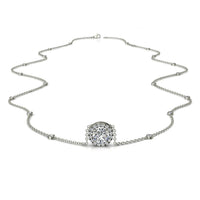 Emilia 1.60 carat round diamond pendant Emilia round diamond necklace DCGEMMES