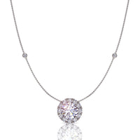 Round diamond pendant 1.70 carat Emilia Emilia round diamond necklace DCGEMMES I SI 18 carat White Gold